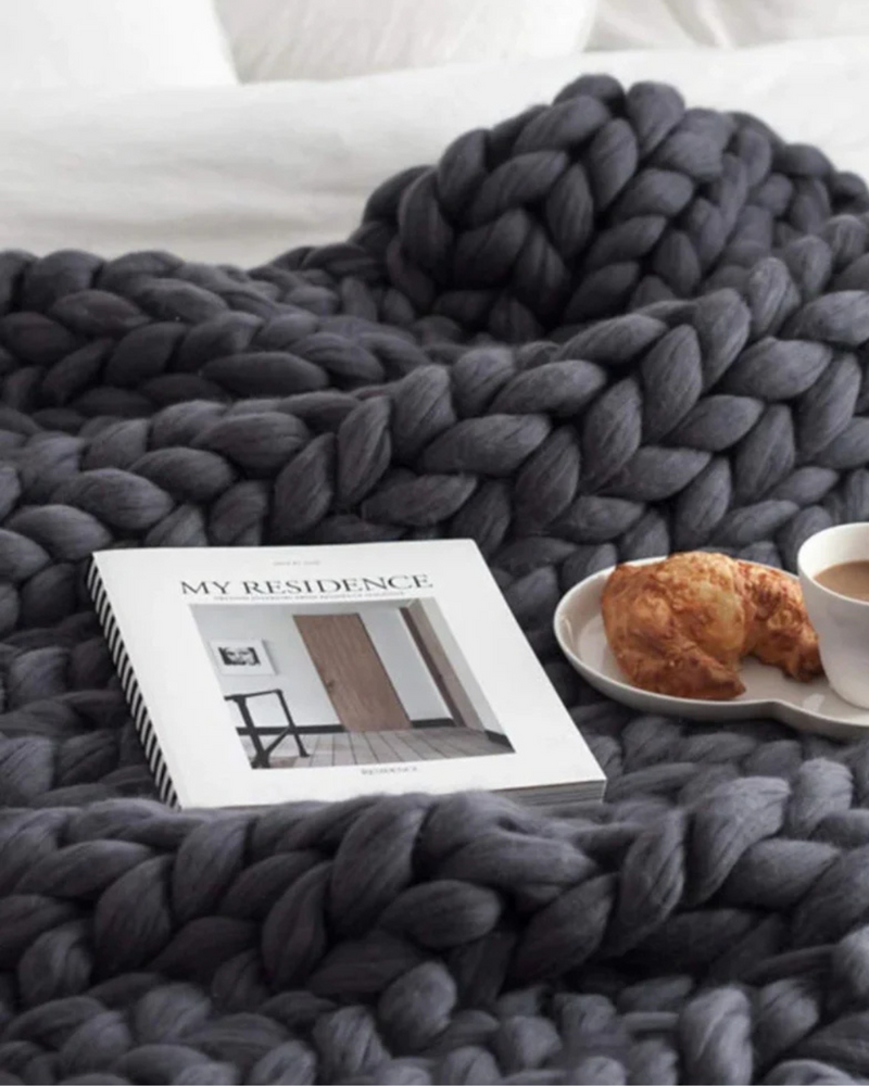 Maison – Handgeweven Chunky Brei Deken van Natuurlijk Katoen