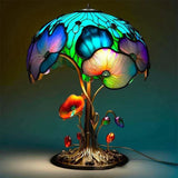 Nara – RainGlow Tafellamp met Glas-in-Lood Effect