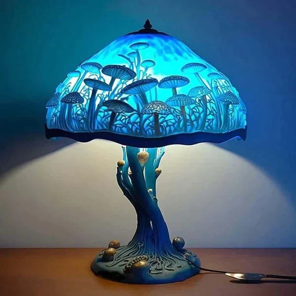Nara – RainGlow Tafellamp met Glas-in-Lood Effect