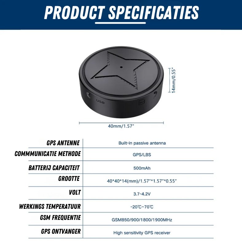 MagTrack Mini – Krachtige magnetische GPS-tracker voor realtime locatiebepalingr