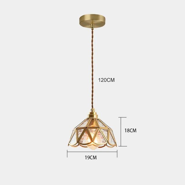 Vintage Stained Glass – Luxe hanglamp met glas-in-loodkap