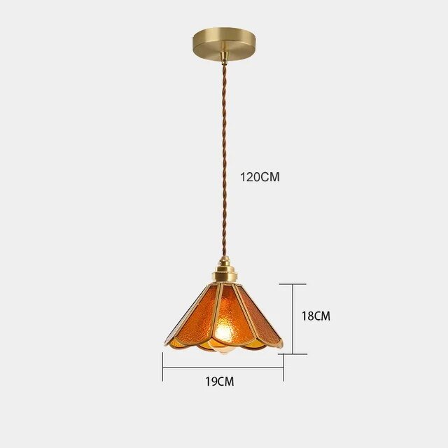 Vintage Stained Glass – Luxe hanglamp met glas-in-loodkap